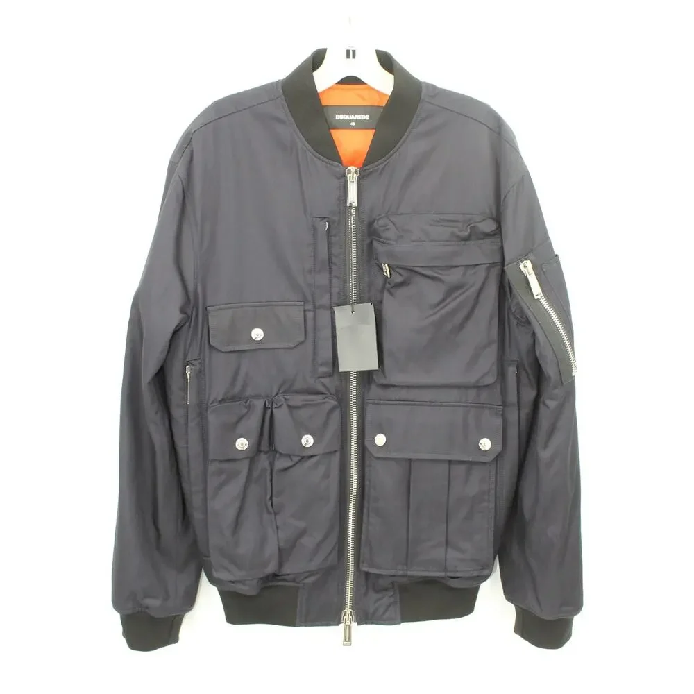 DSQUARED2 Bomber Jacket size 48 Black NEW